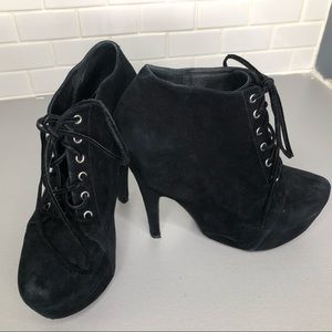 Jeffrey Campbell lace up black heels booties SZ 8